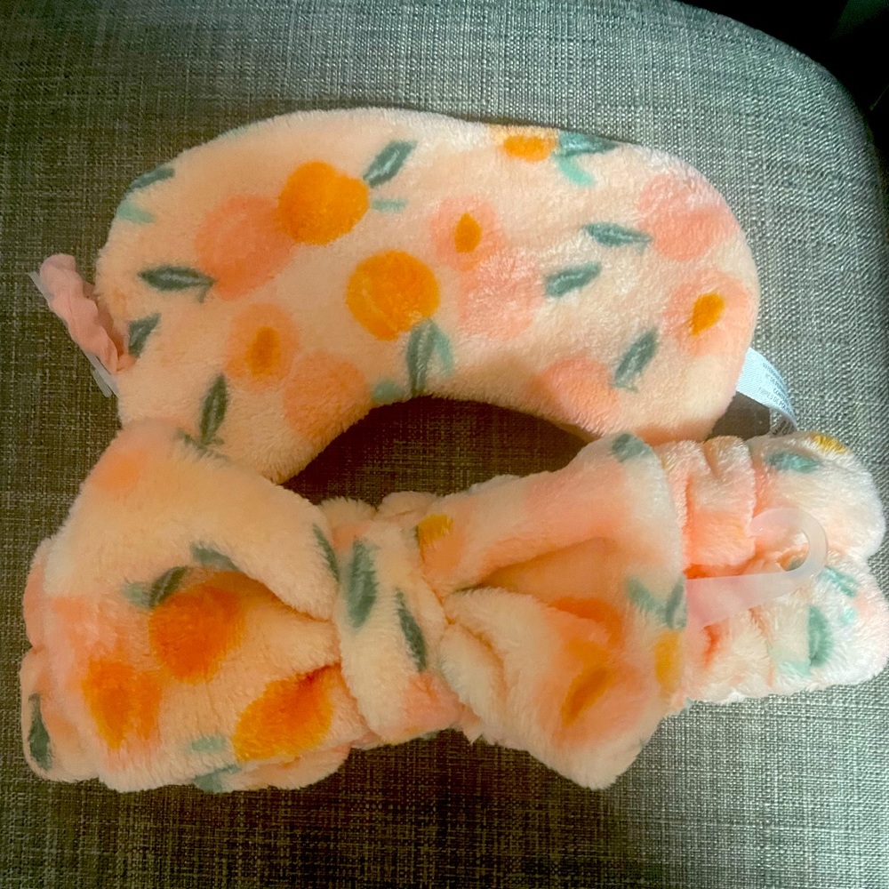 Peach headband & face mask